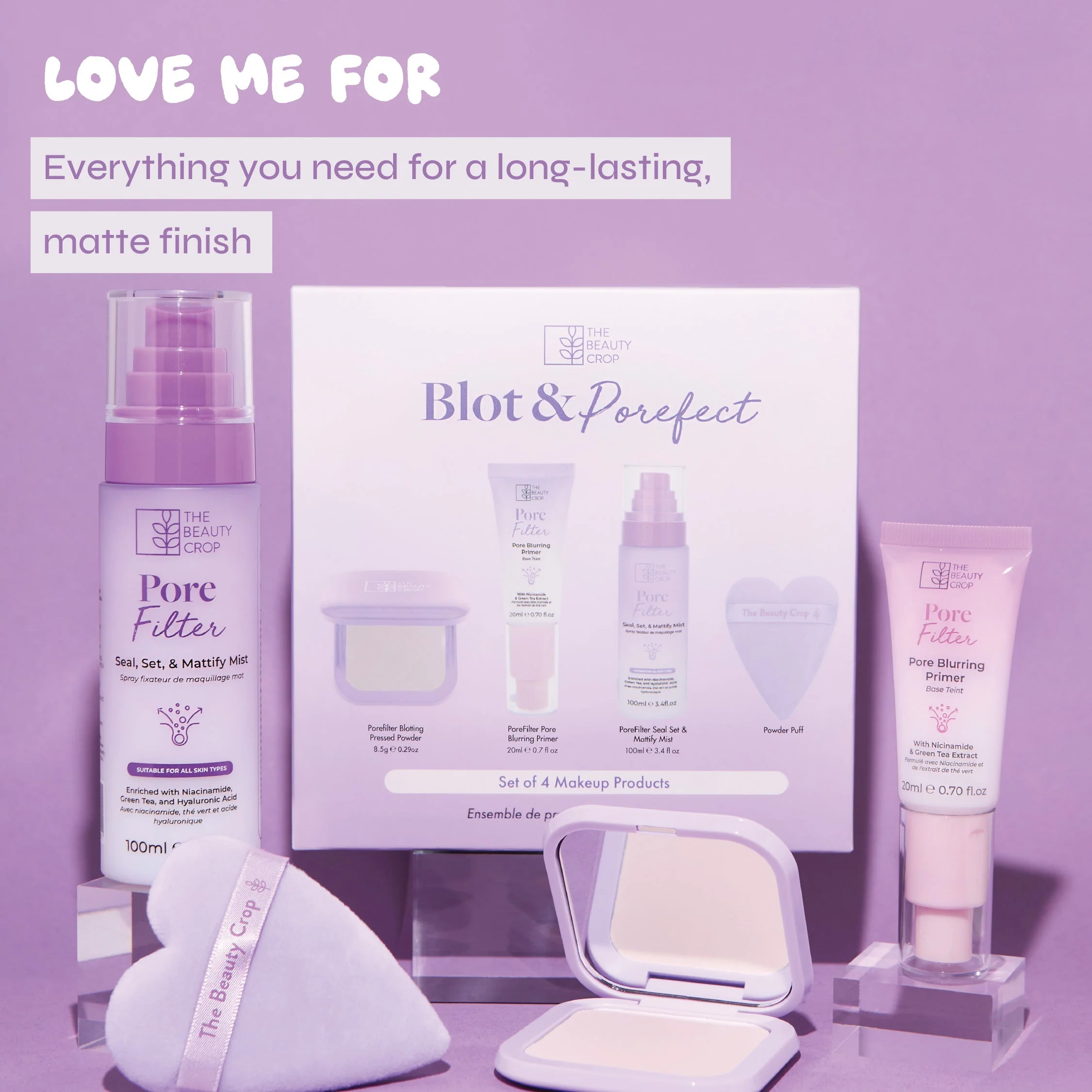 Porefilter Matte Effect Airbrushed Skin Blot & Porefect 4-Piece Set - Image 3