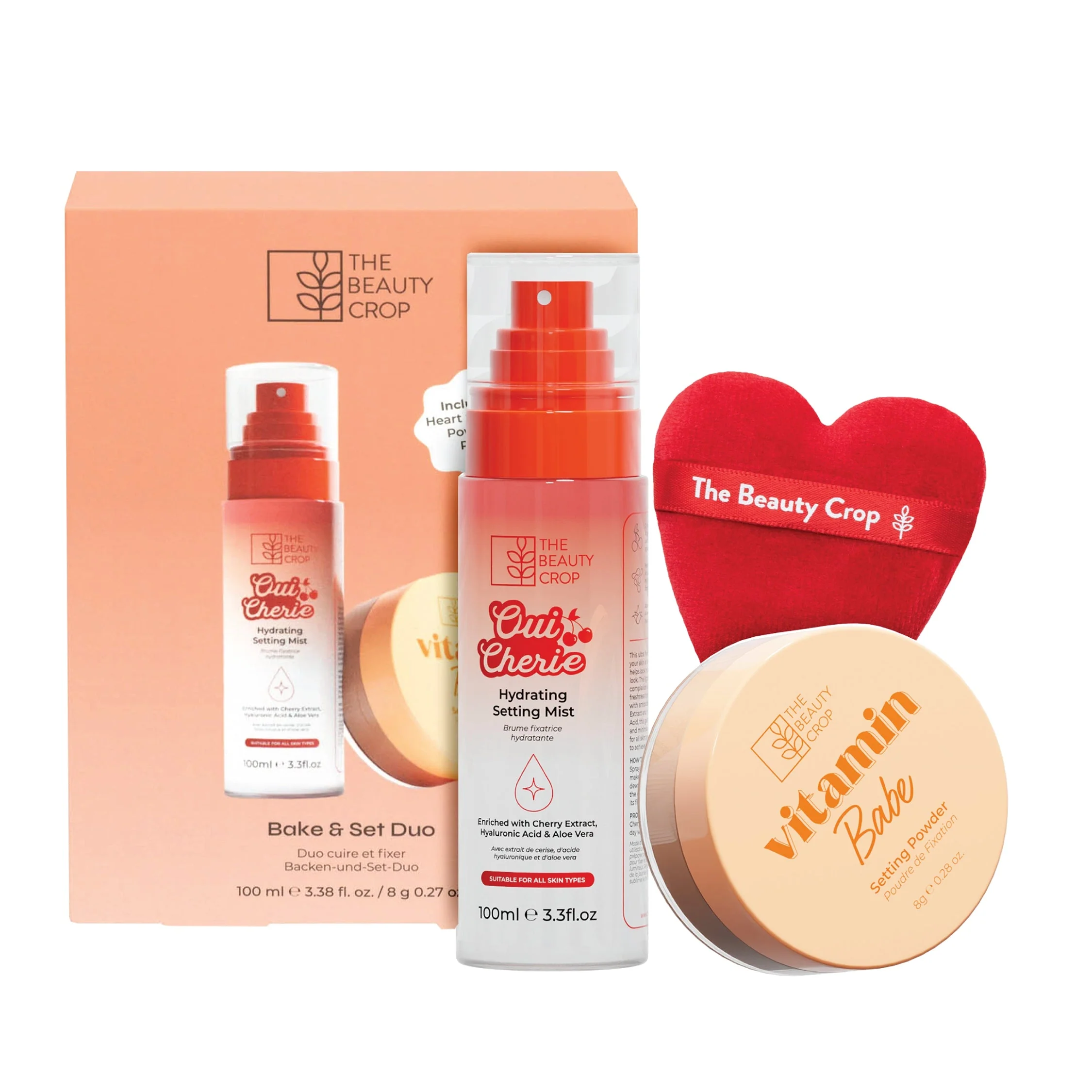 Bake & Set Duo with Oui Cherie Hydrating Setting Spray & Vitamin Babe Setting Powder