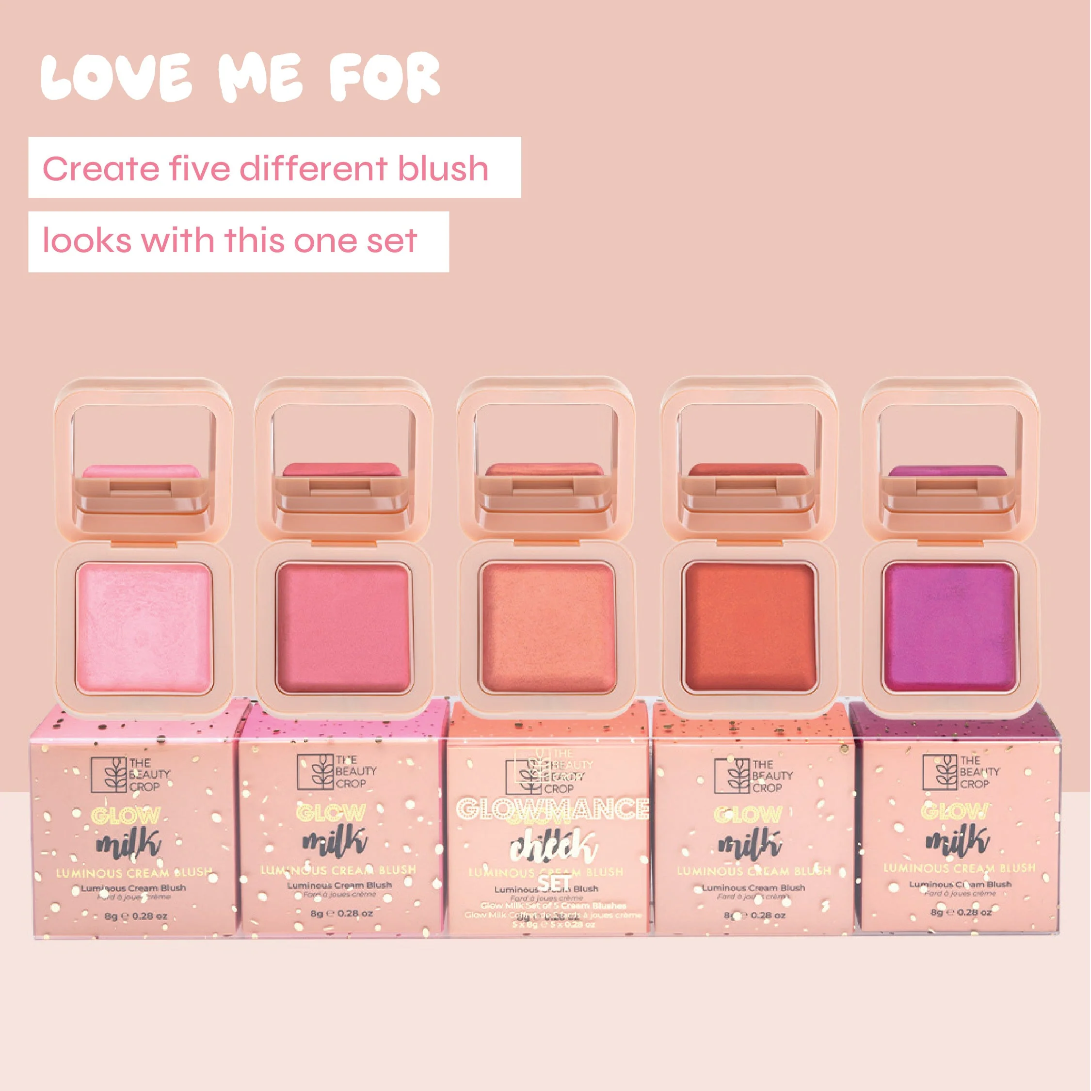 Glow Milk Luminous Cream Blush - Set of 5 - Image 3