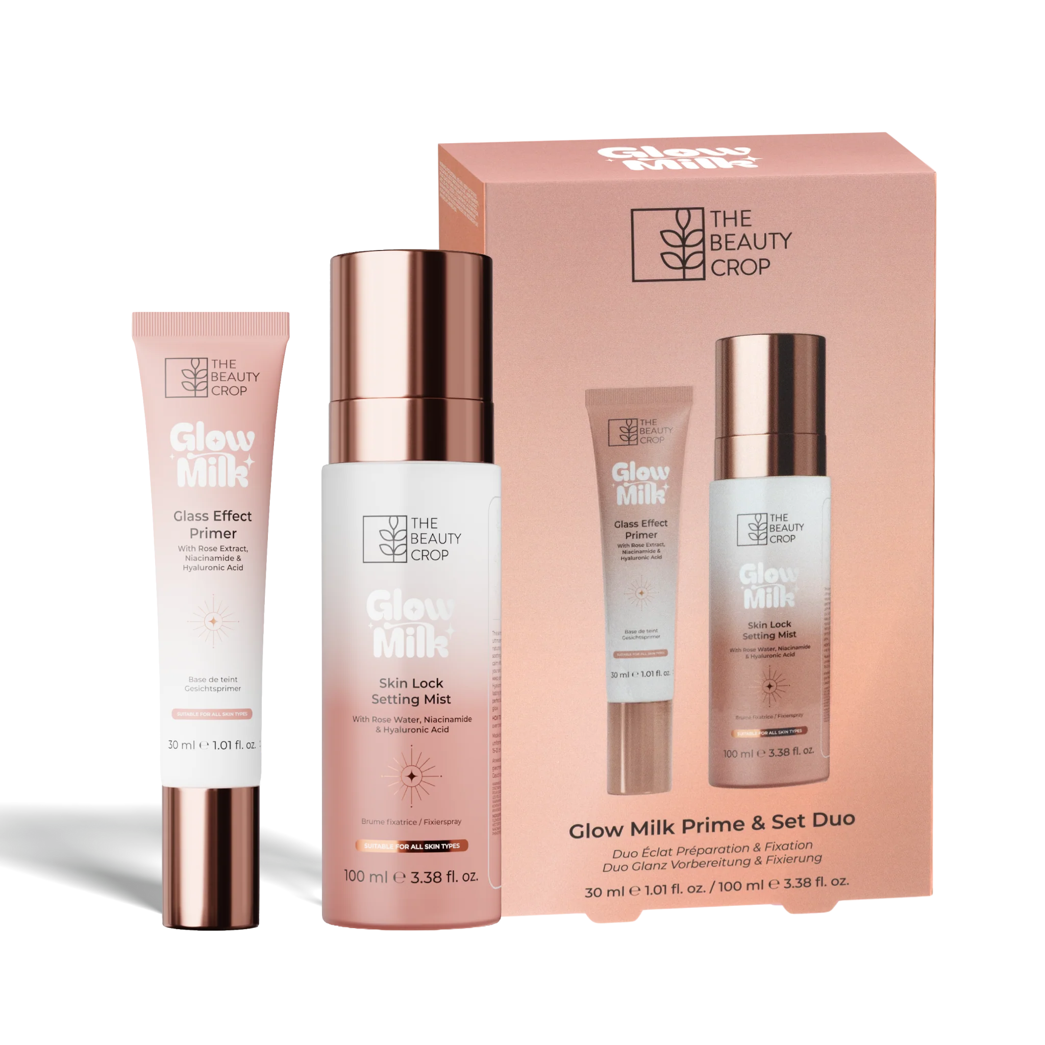 Glow Milk Glass Skin Primer & Skin Lock Setting Spray Duo - Image 3