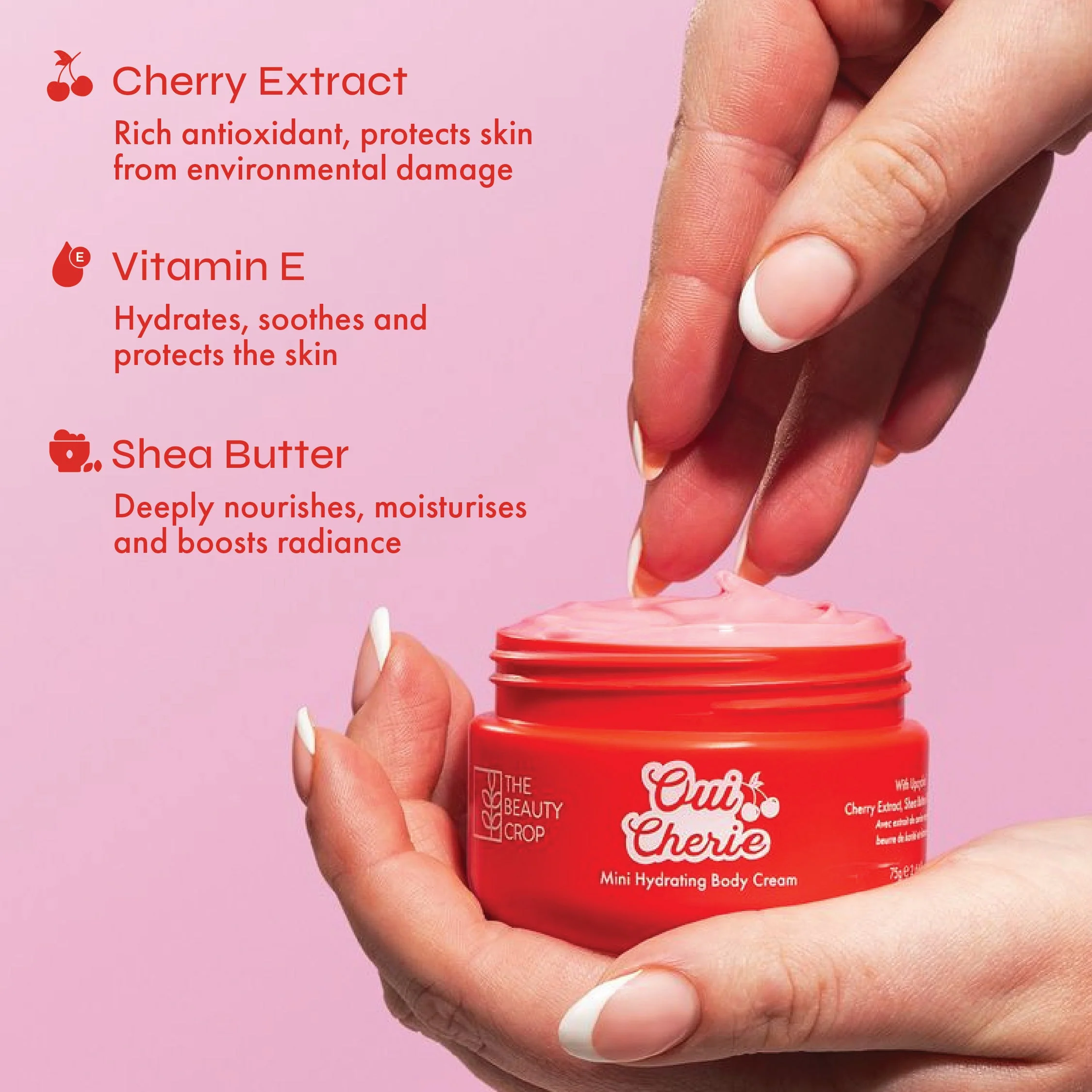 Oui Cherie Antioxidant & Vitamin E Moisturising Body Cream - Image 4