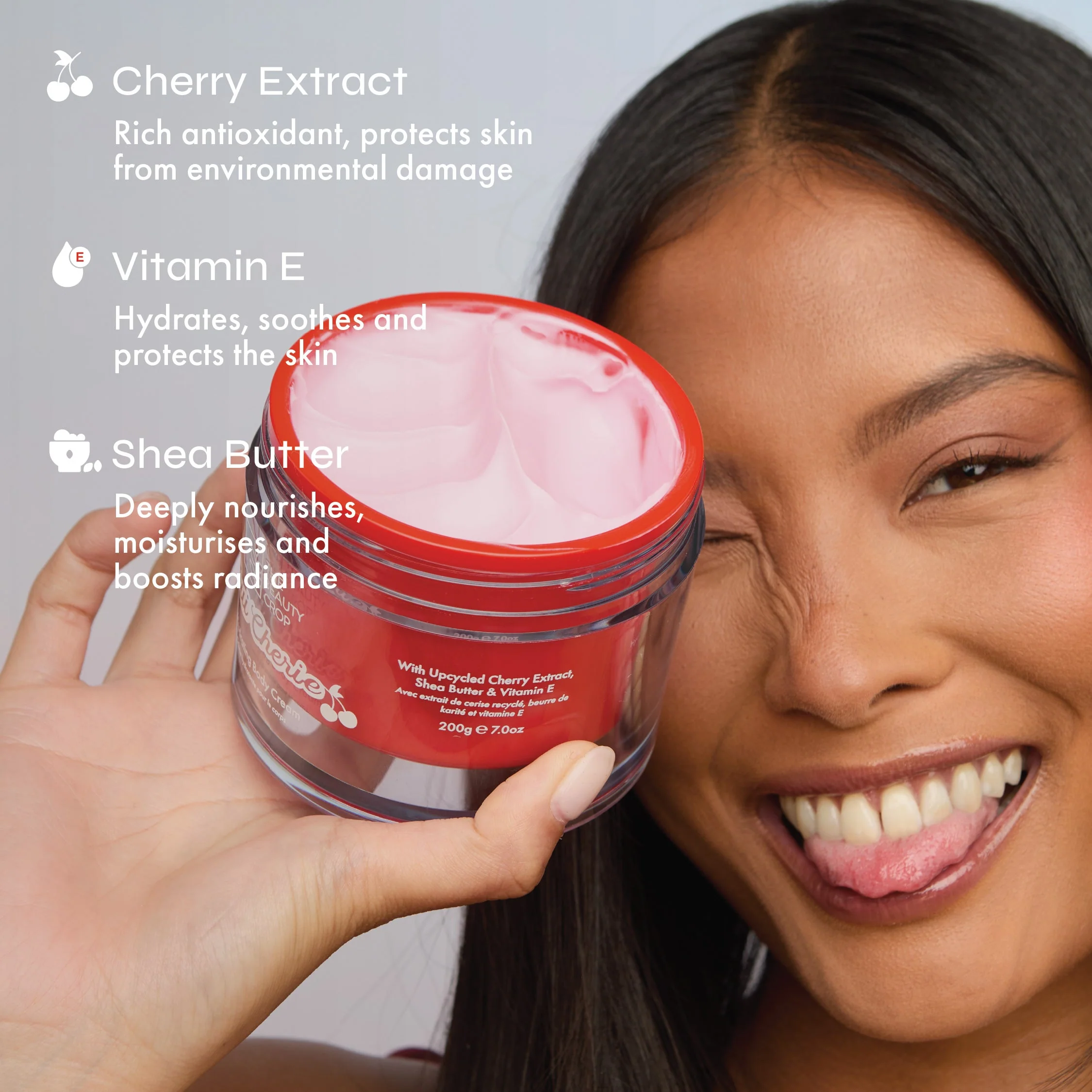 Oui Cherie Antioxidant & Vitamin E Moisturising Body Cream - Image 8