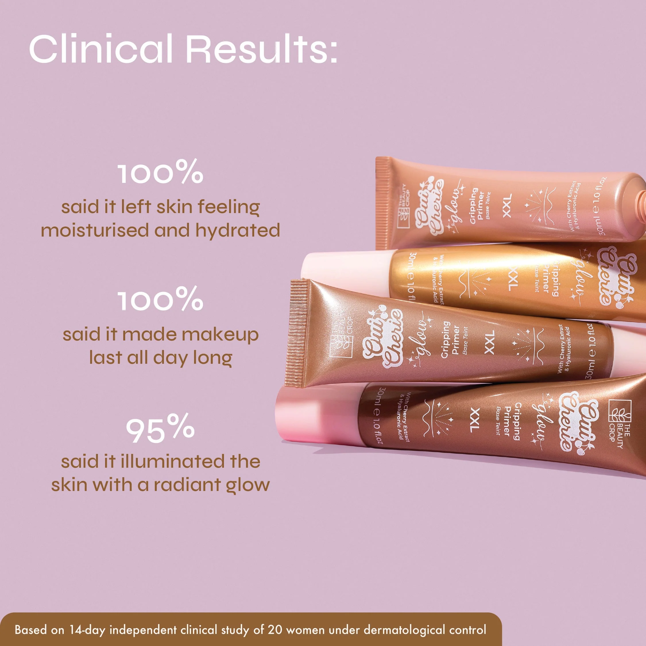 Oui Cherie Glow Tinted Gripping Primer with Hyaluronic Acid - Image 5