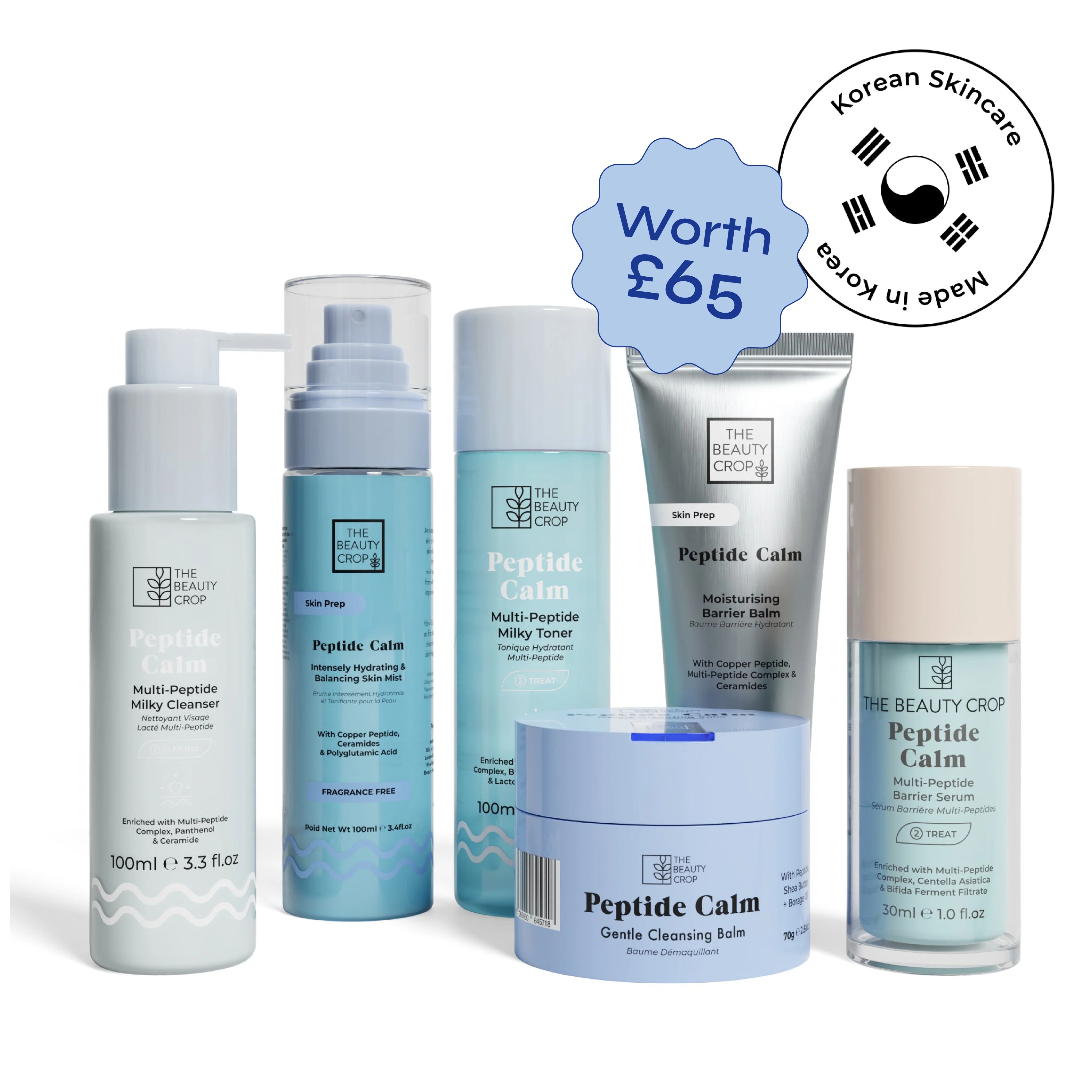 Peptide Calm 6-piece Complete Skincare Routine