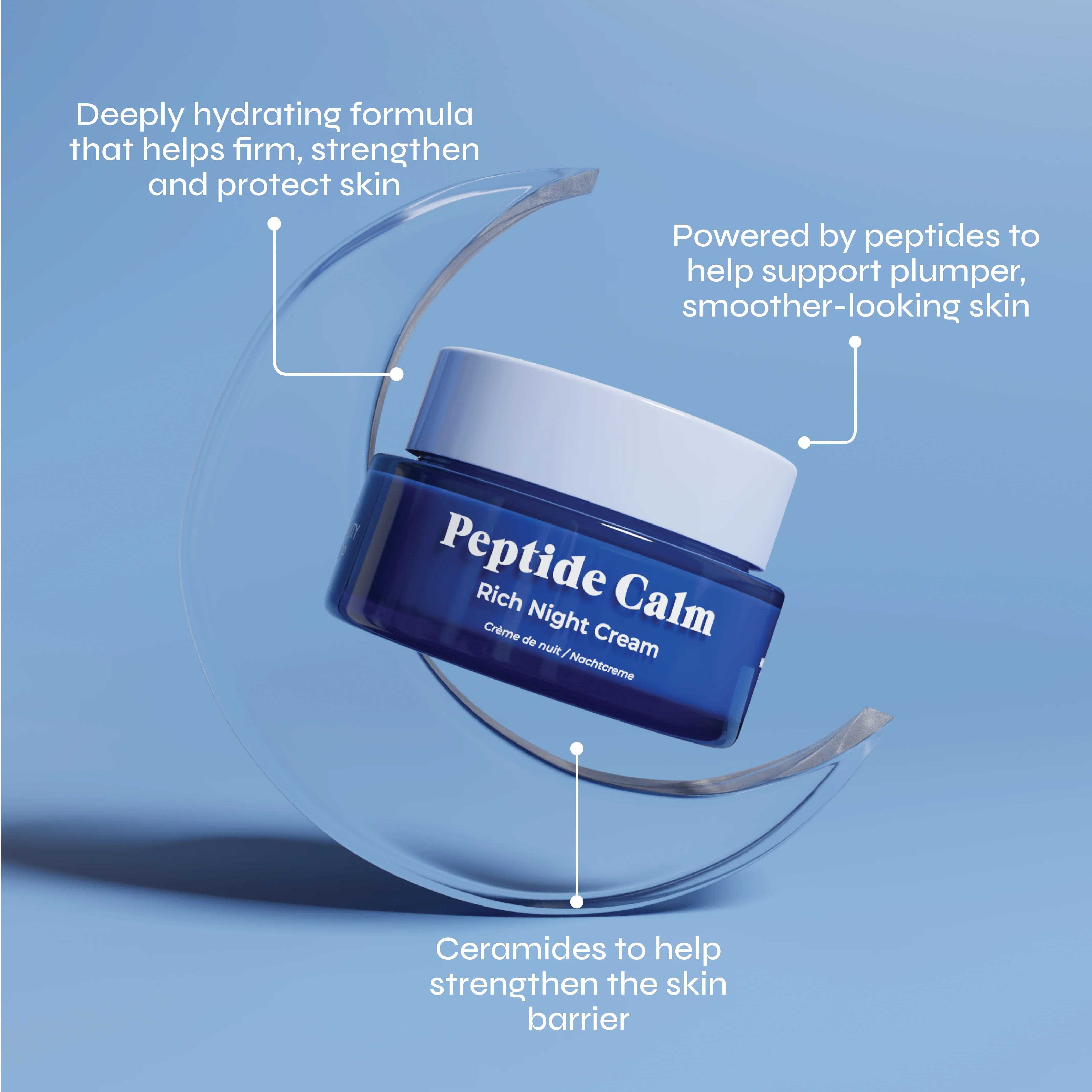Peptide Calm Night Cream with Nourishing Peptides & Ceramides - Image 2