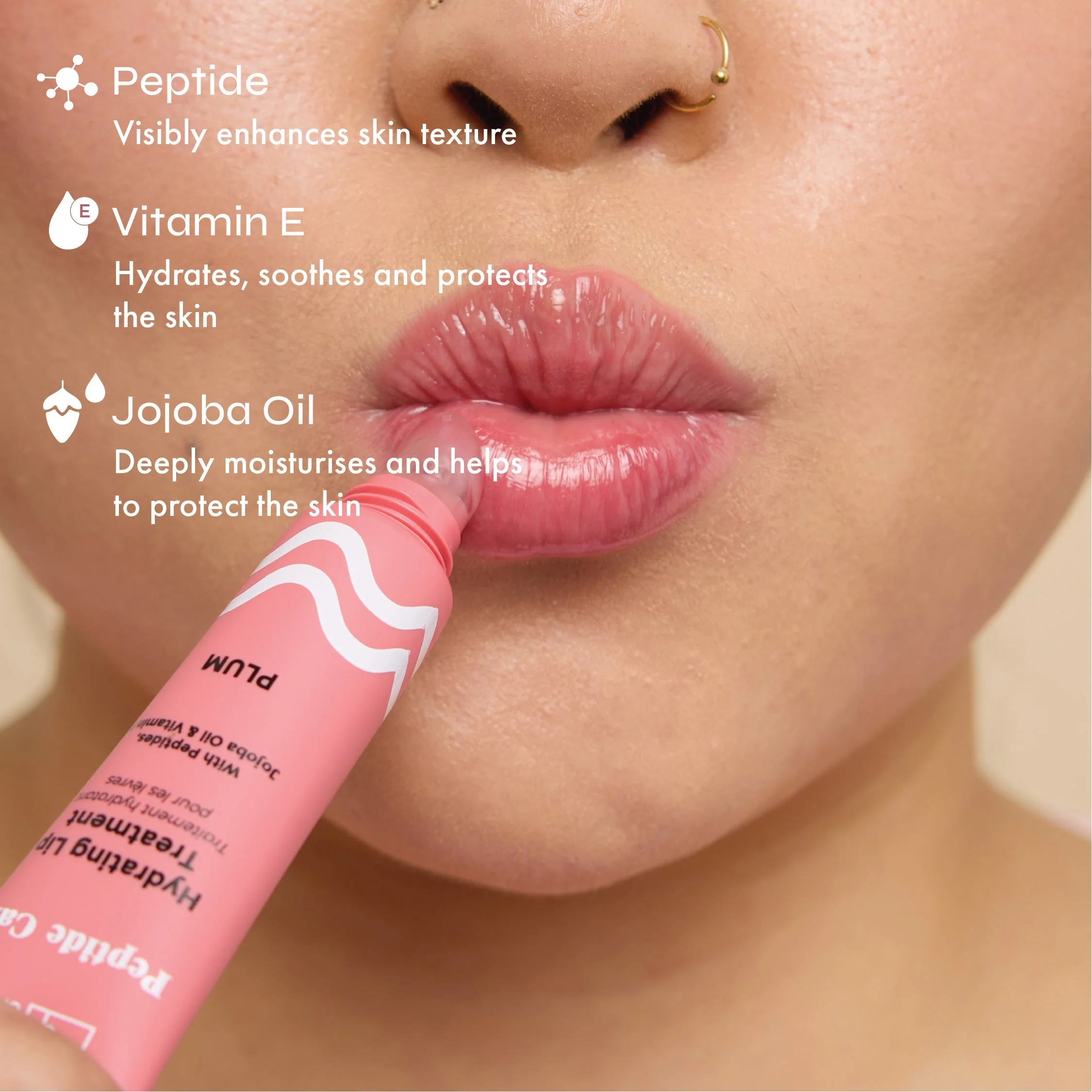 Peptide Calm Hydrating Lip Treatment with Vitamin E - Image 2
