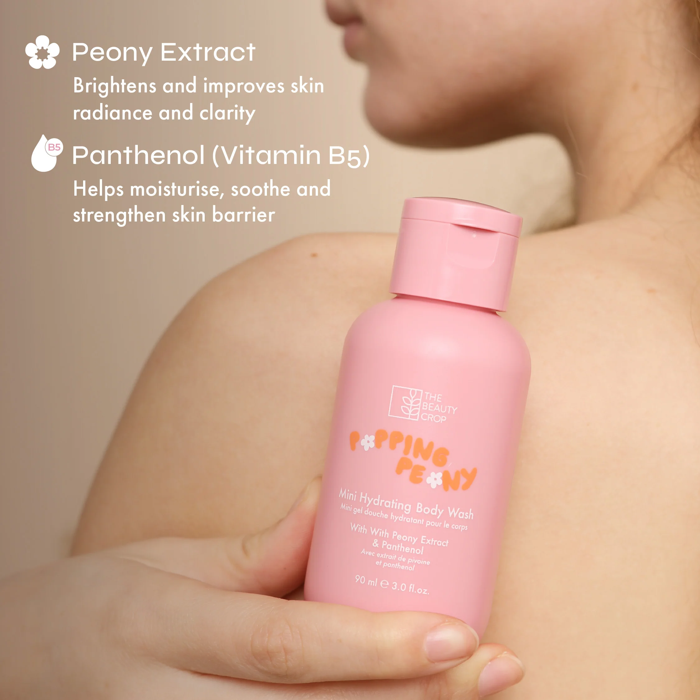 Mini Popping Peony Calming & Strengthening Skin Barrier Body Wash - Image 3
