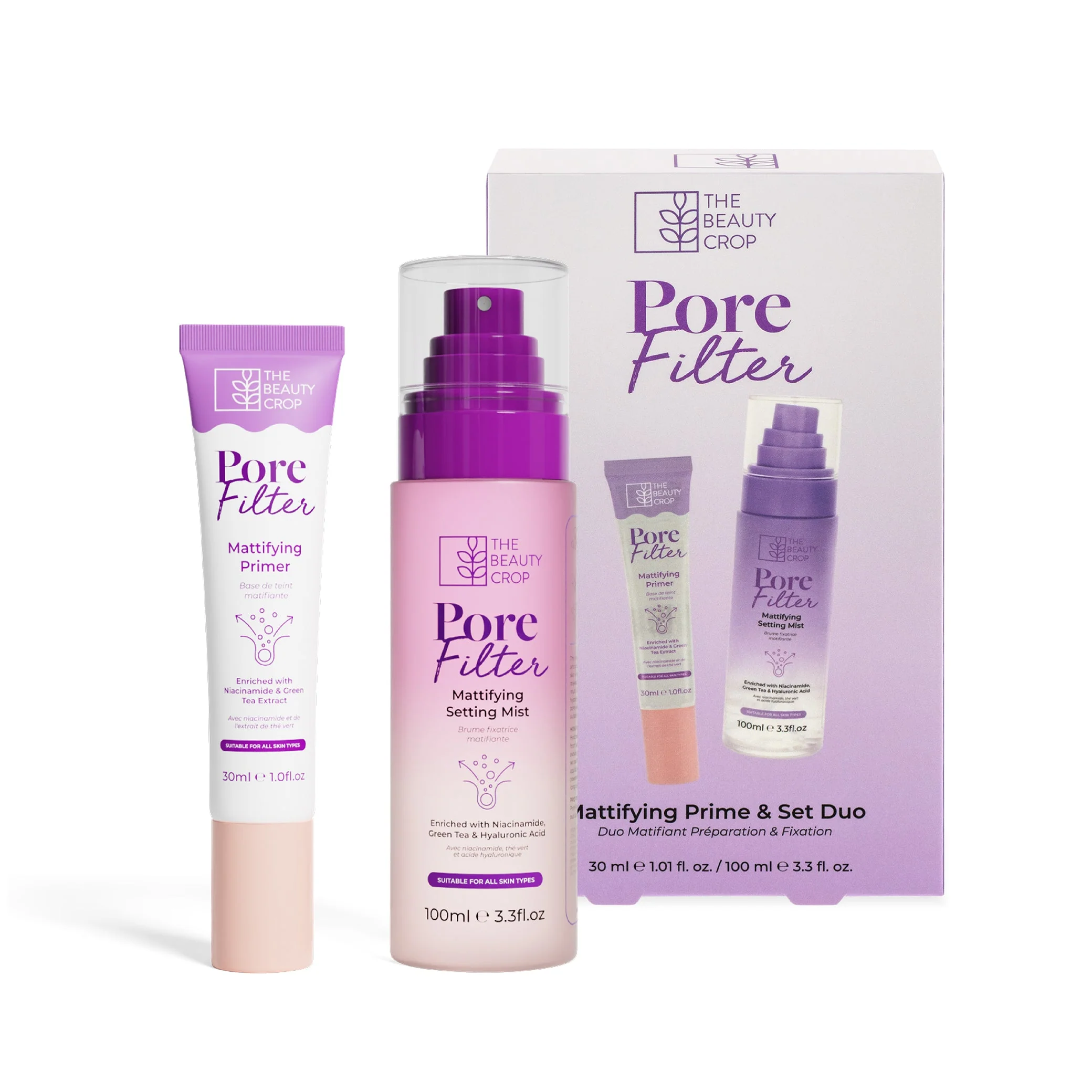 PoreFilter Mattifying Setting Spray and Pore-Blurring Primer Boxed Duo - Image 4